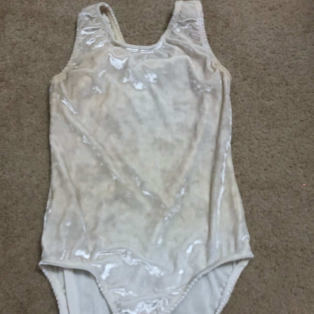 Child large white leotard